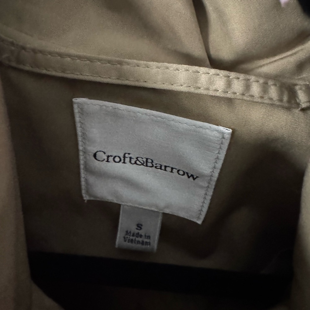 croft & barrow Tan Hooded Trench Coat - Picture 3 of 3